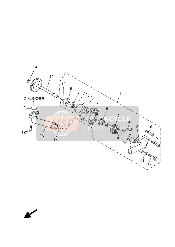 Yamaha YP250RA 2013 WASSERPUMPE für ein 2013 Yamaha YP250RA